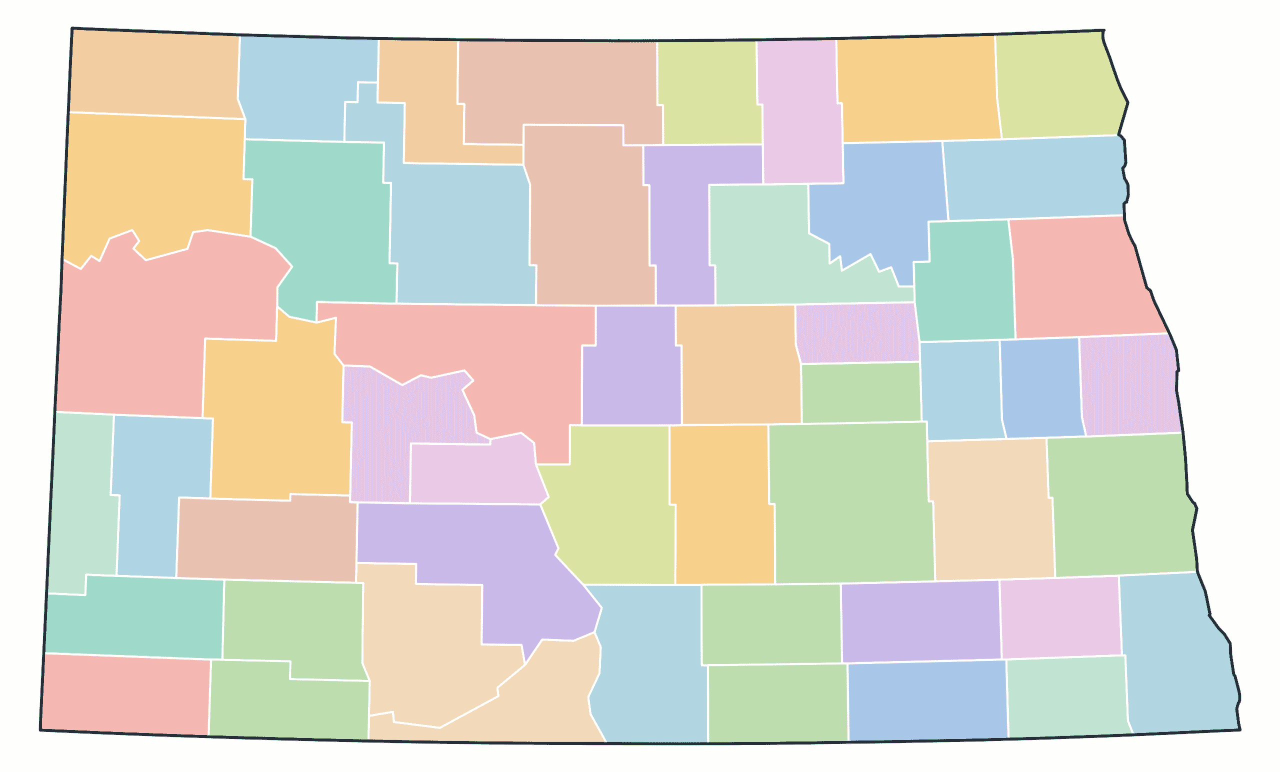 North Dakota Blank Maps