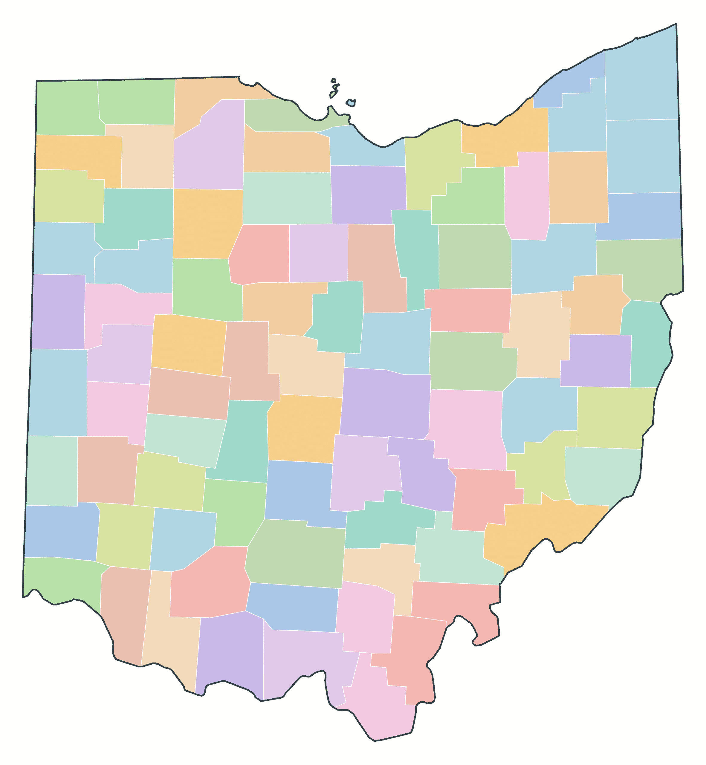 Ohio Blank Maps