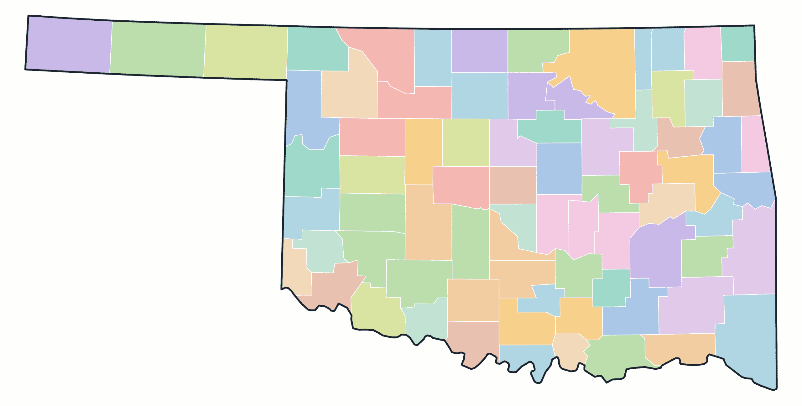 Oklahoma Blank Maps