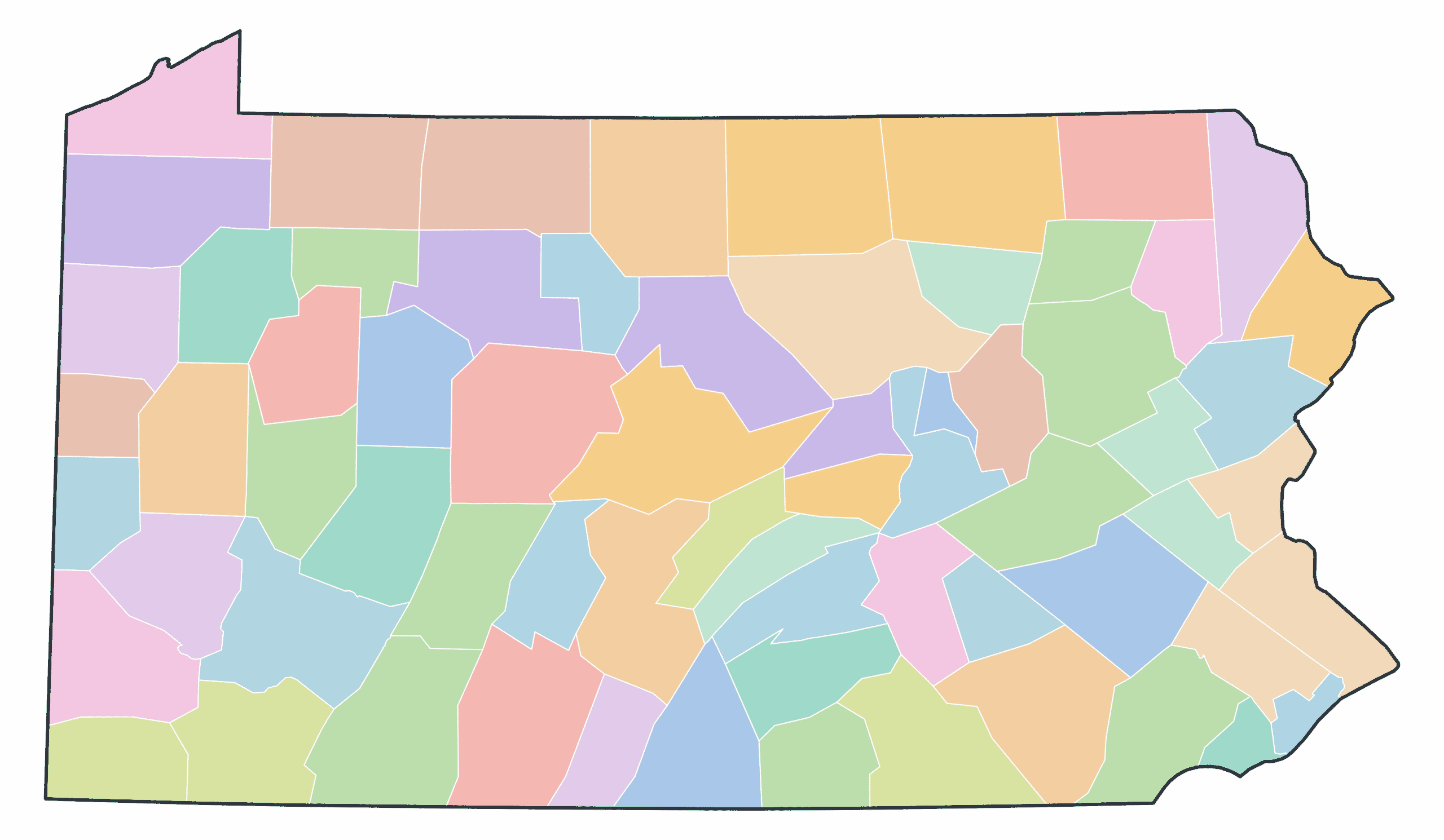 Pennsylvania Blank Maps