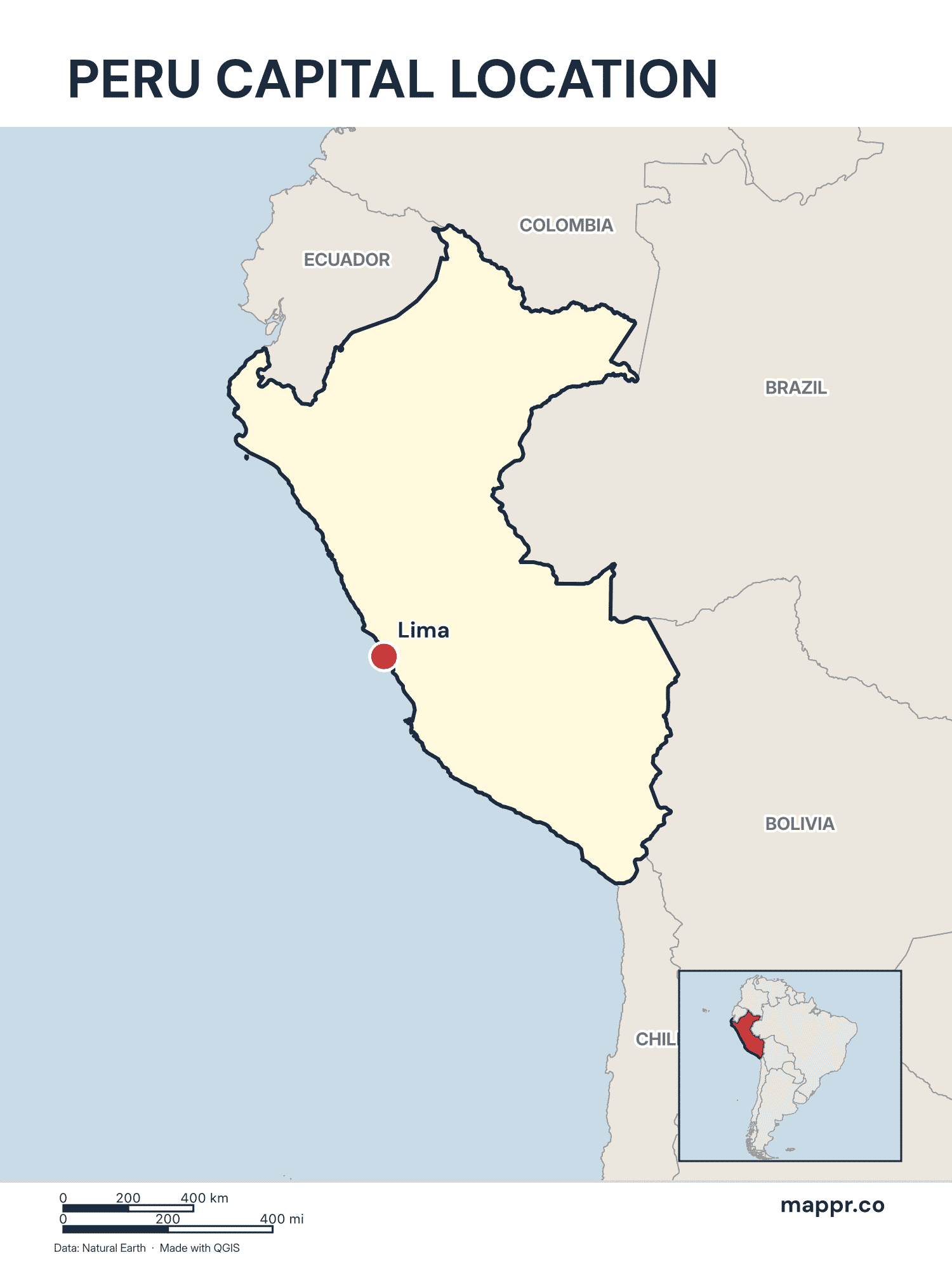 Peru Maps — Free Printable Maps of Peru | Mappr
