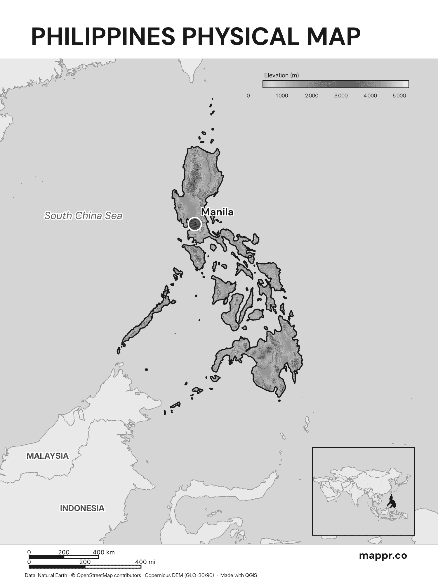 Philippines Maps — Free Printable Maps of the Philippines | Mappr
