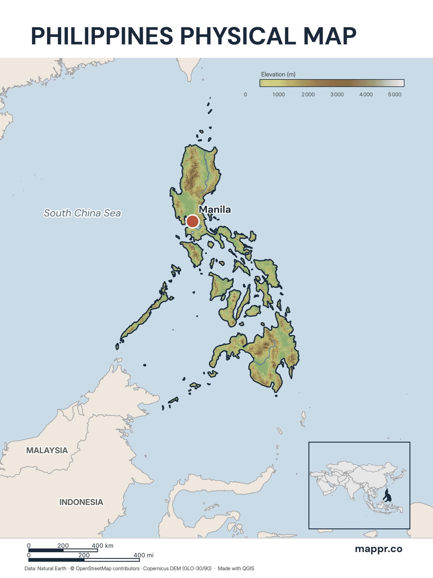 Philippines Maps — Free Printable Maps of the Philippines | Mappr