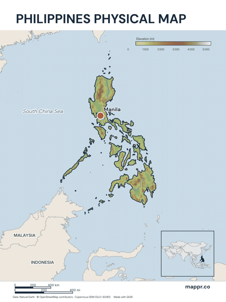 Philippines Raster Map Download Philippines Maps — Free Printable Maps of the Philippines | Mappr