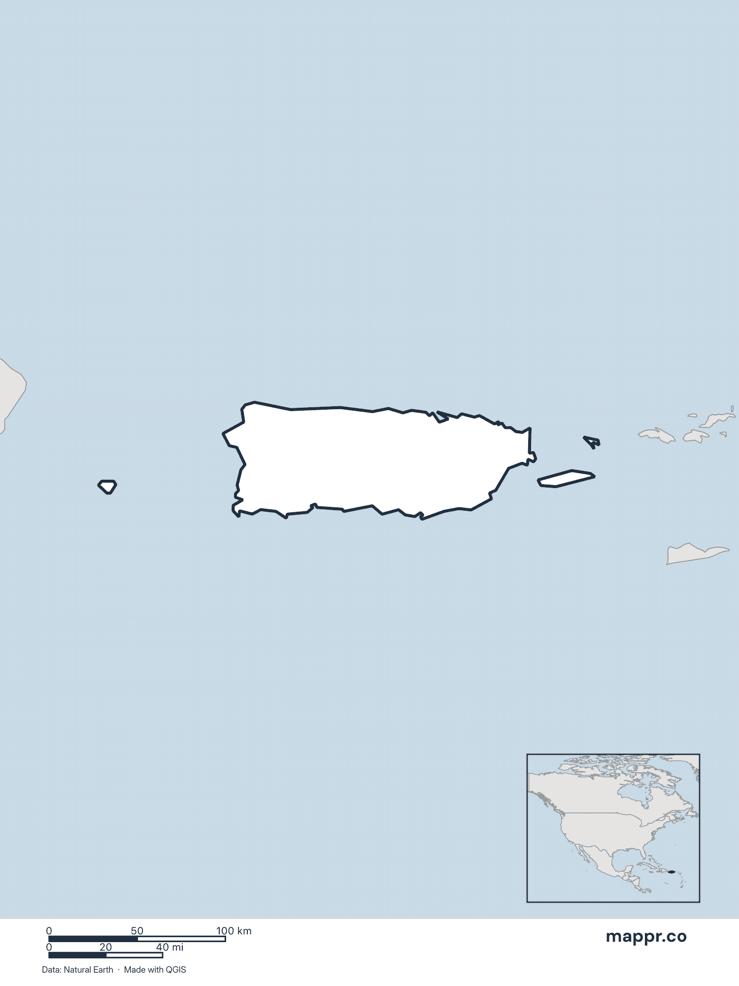 Puerto Rico Maps — Free Printable Maps of Puerto Rico | Mappr