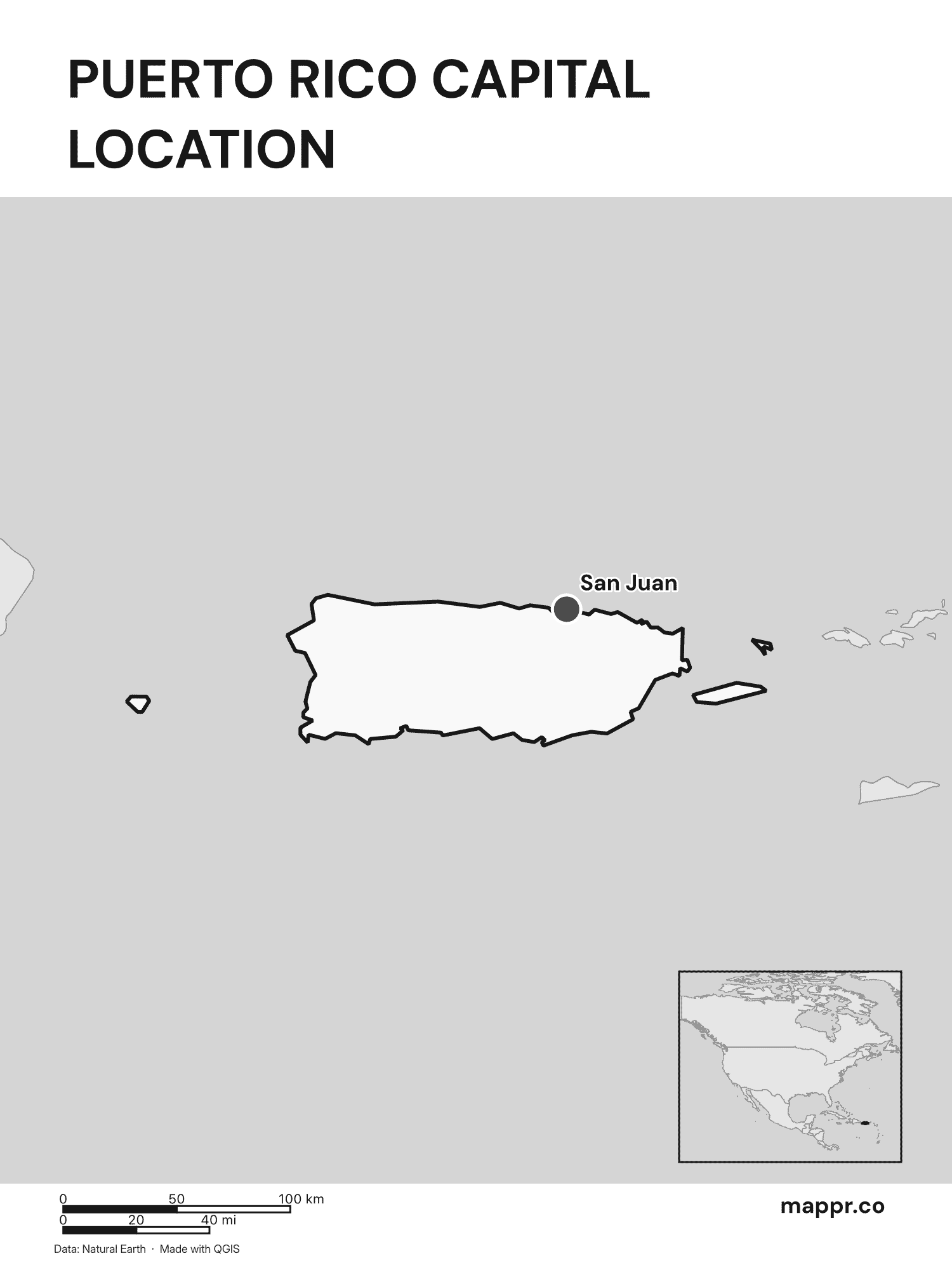 Pink Puerto Rico Map Puerto Rico Maps — Free Printable Maps of Puerto Rico | Mappr