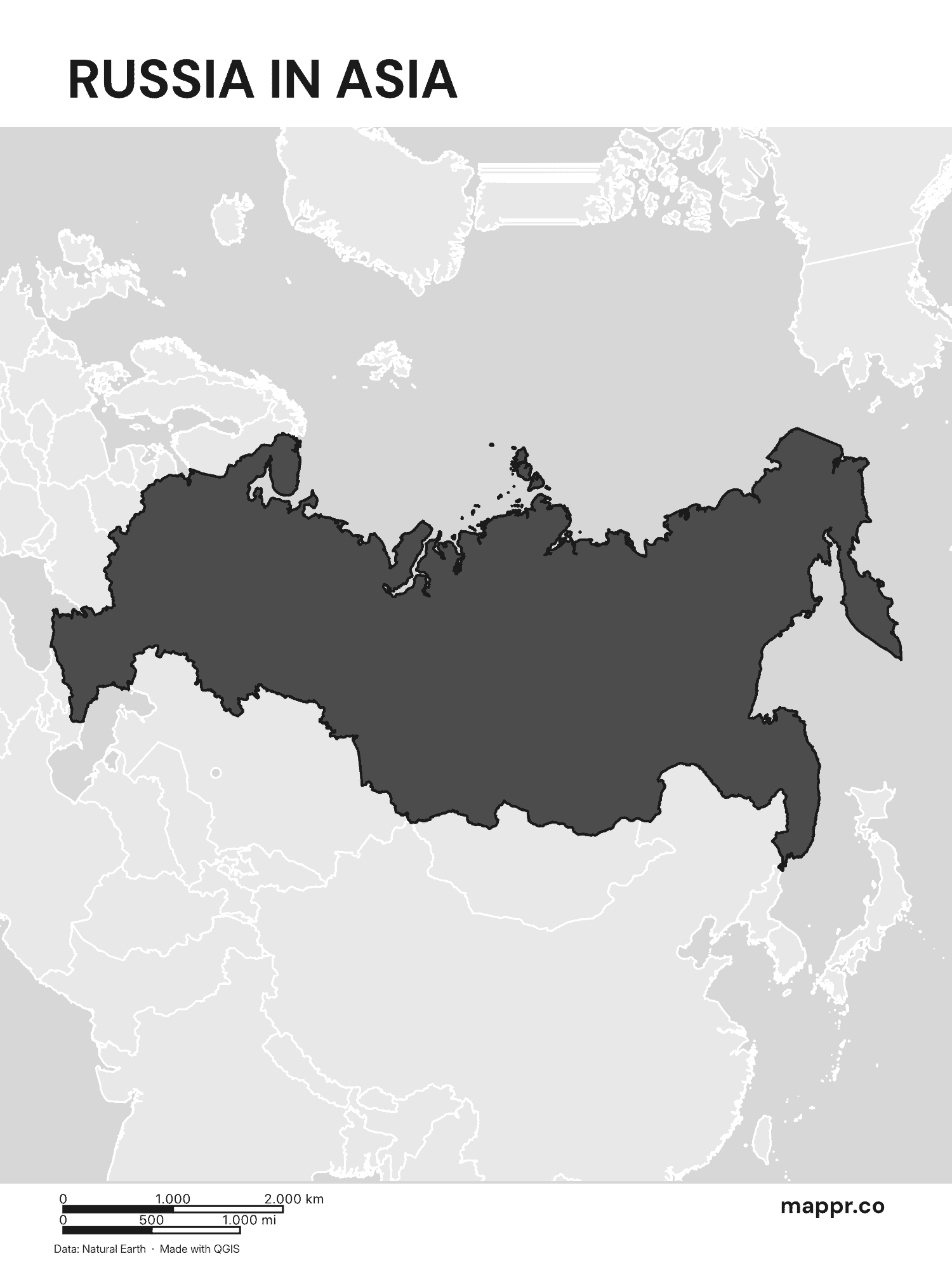 Russia Maps — Free Printable Maps of Russia | Mappr