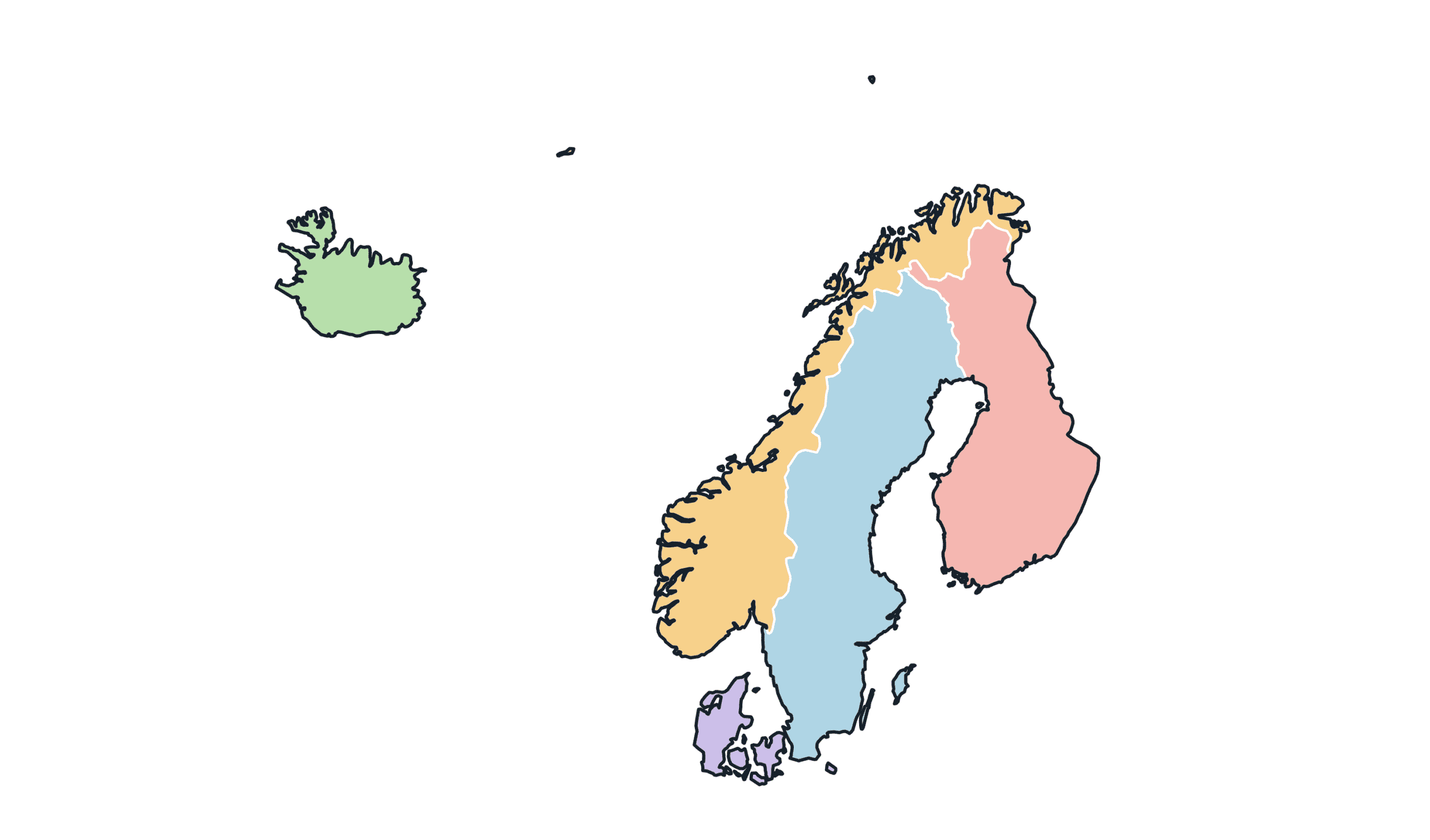 Scandinavia & the Nordics Blank Maps