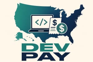 Software Developer salary by state map