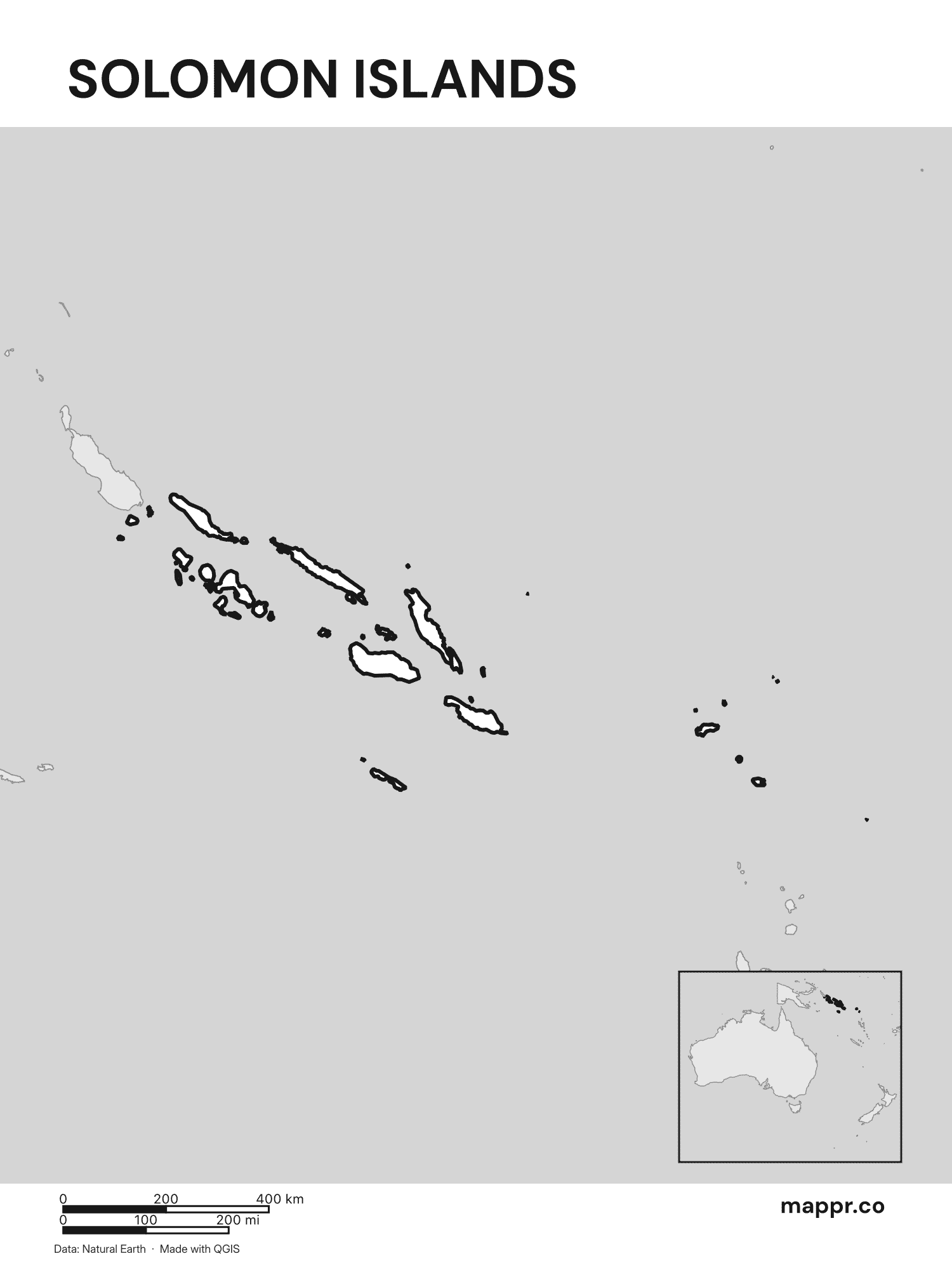 Solomon Islands Maps — Free Printable Maps | Mappr
