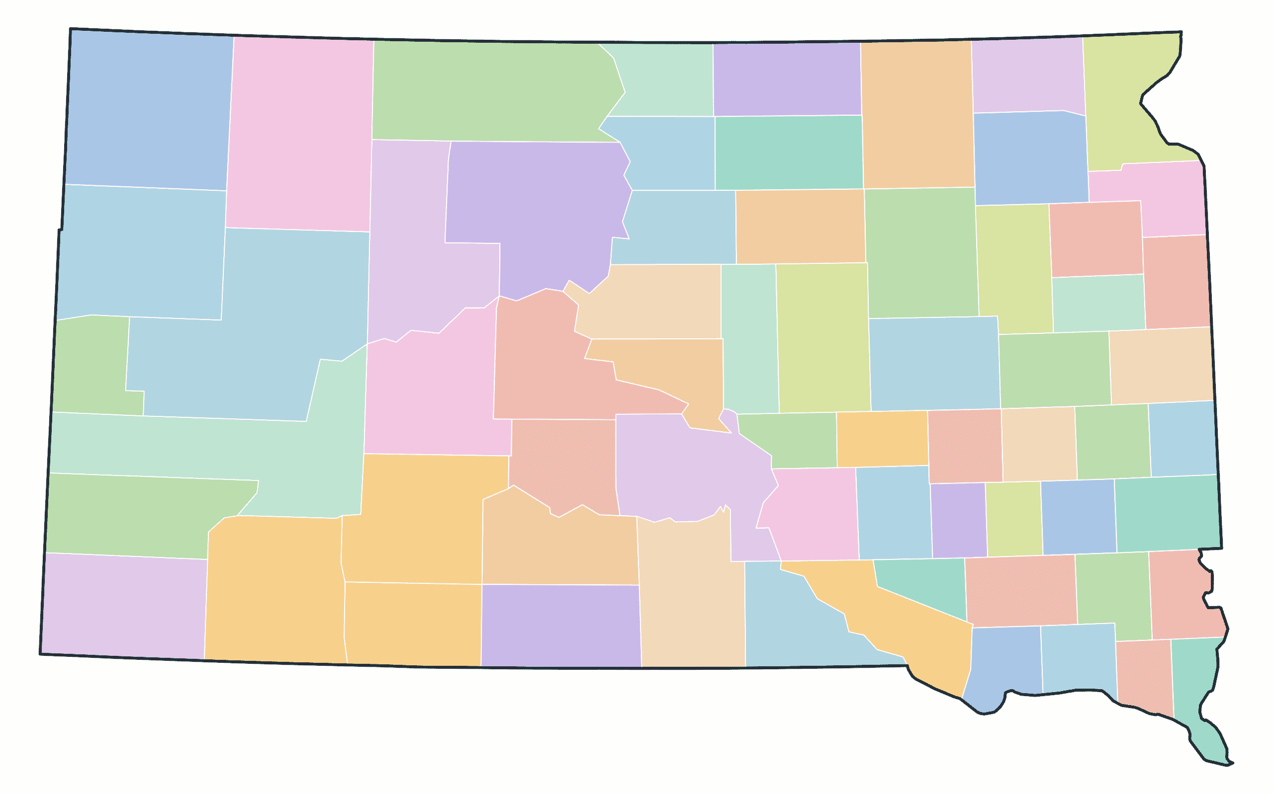 South Dakota Blank Maps