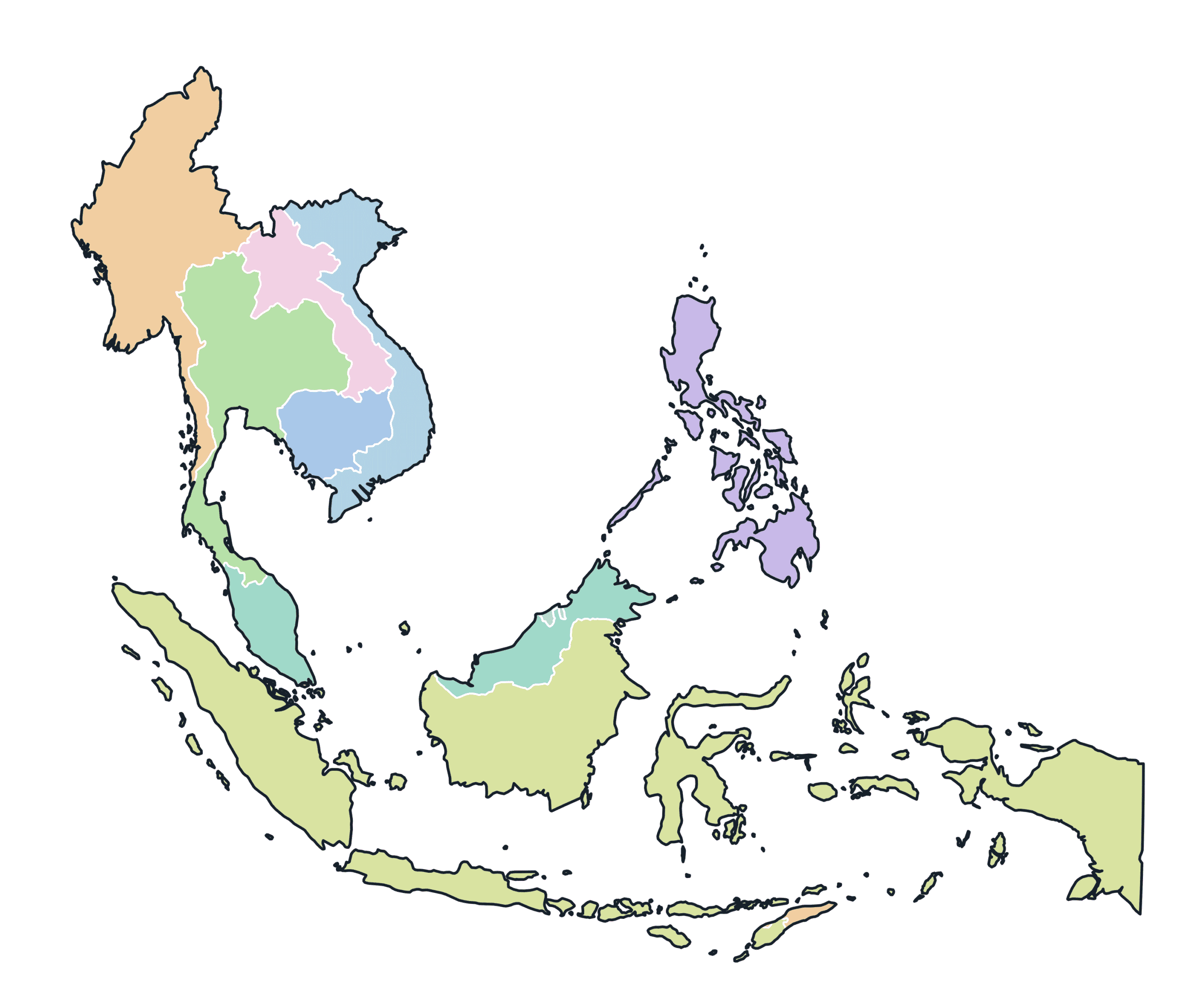 Southeast Asia Blank Maps
