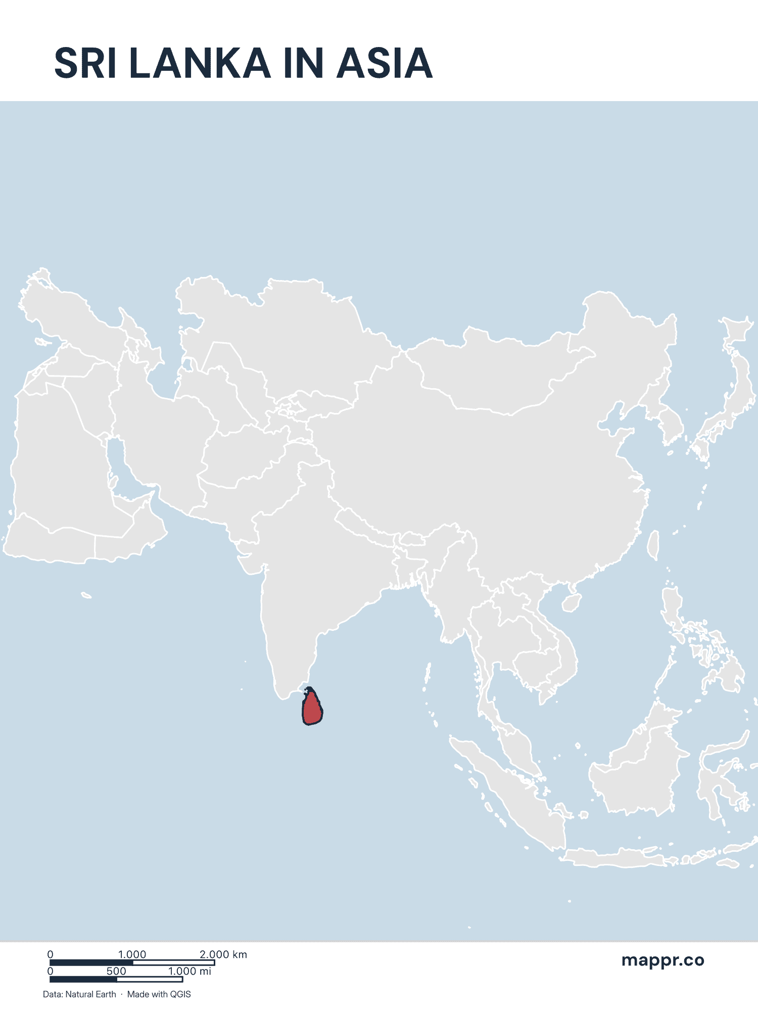 Sri Lanka Maps — Free Printable Maps of Sri Lanka | Mappr