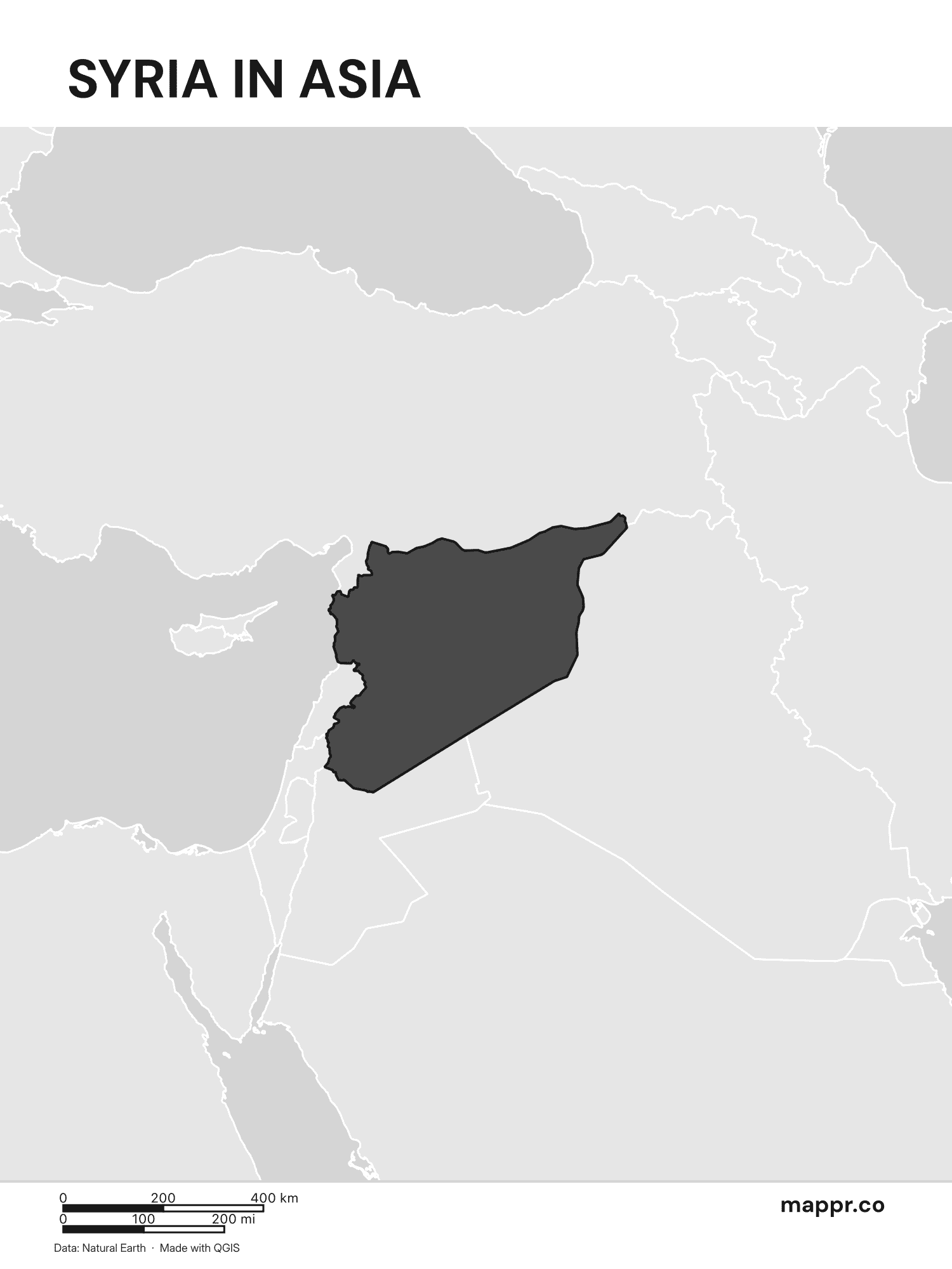 Syria Maps — Free Printable Maps of Syria | Mappr