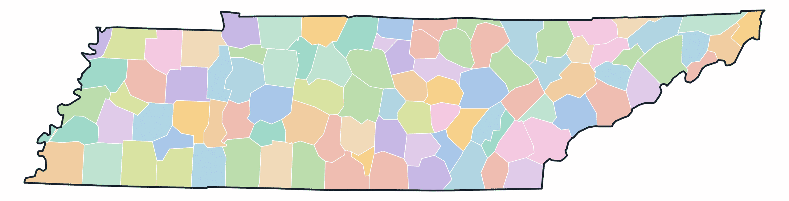 Tennessee Blank Maps