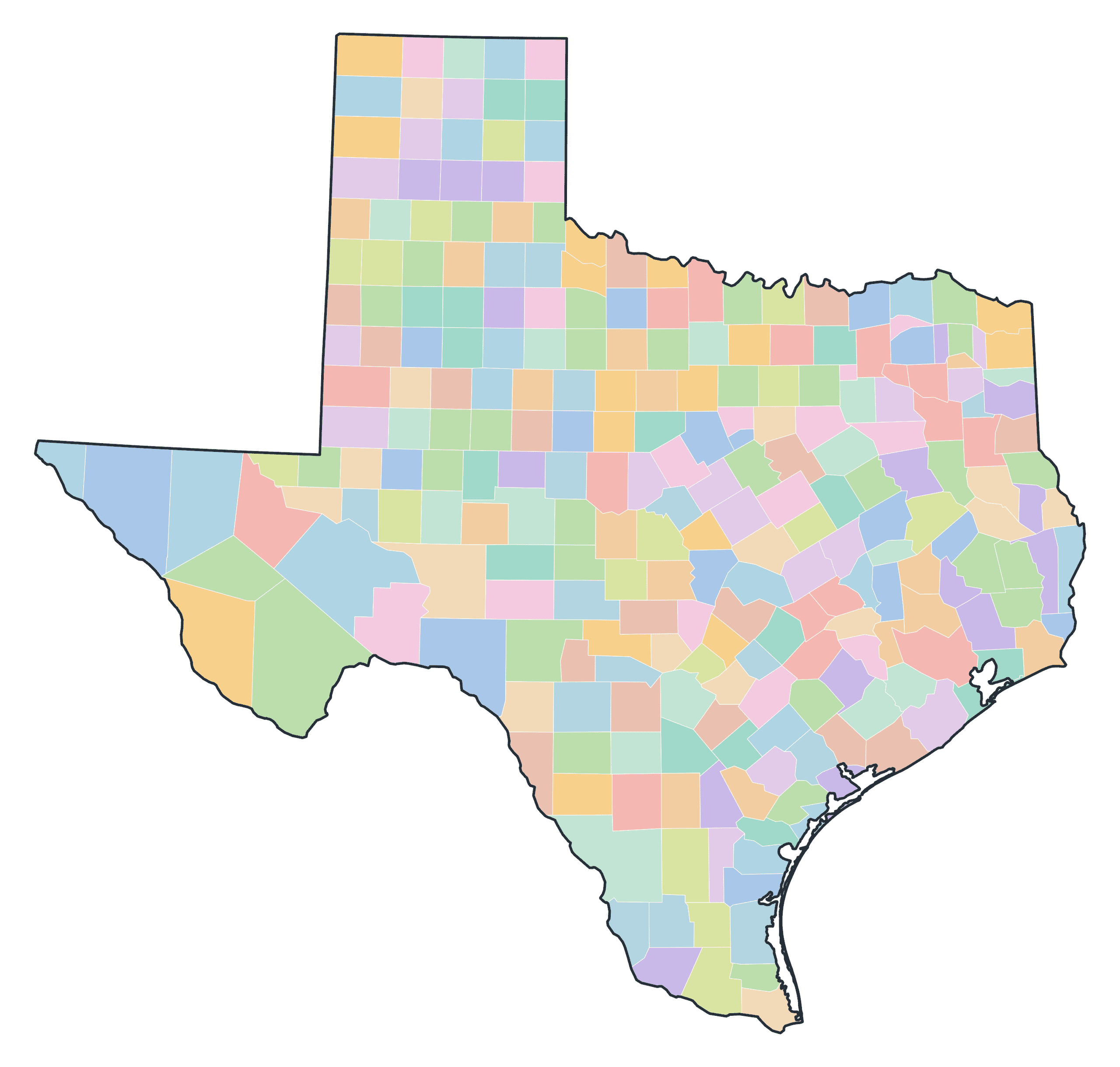 Texas Blank Maps
