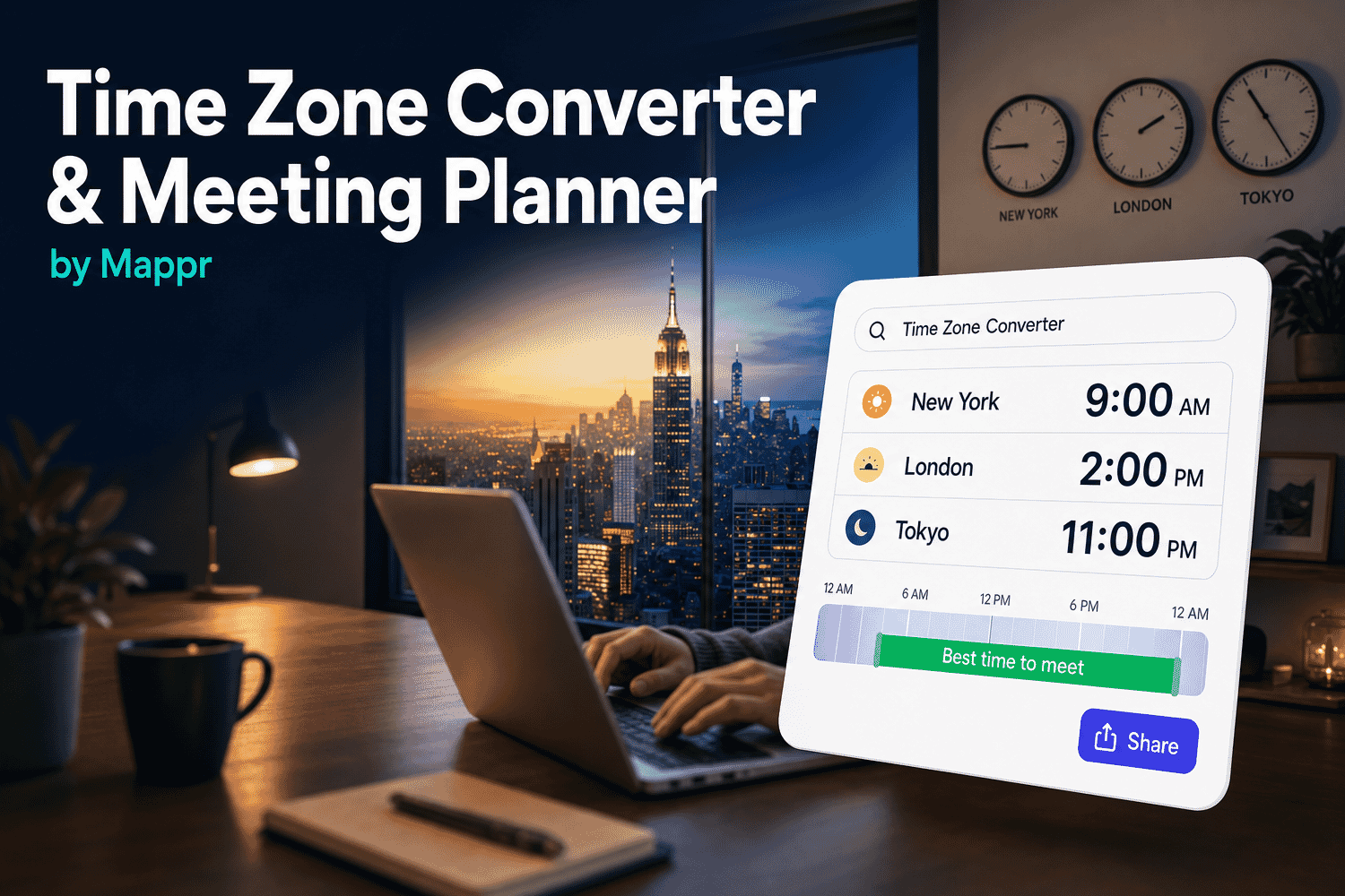 Time Zone Converter & Meeting Planner