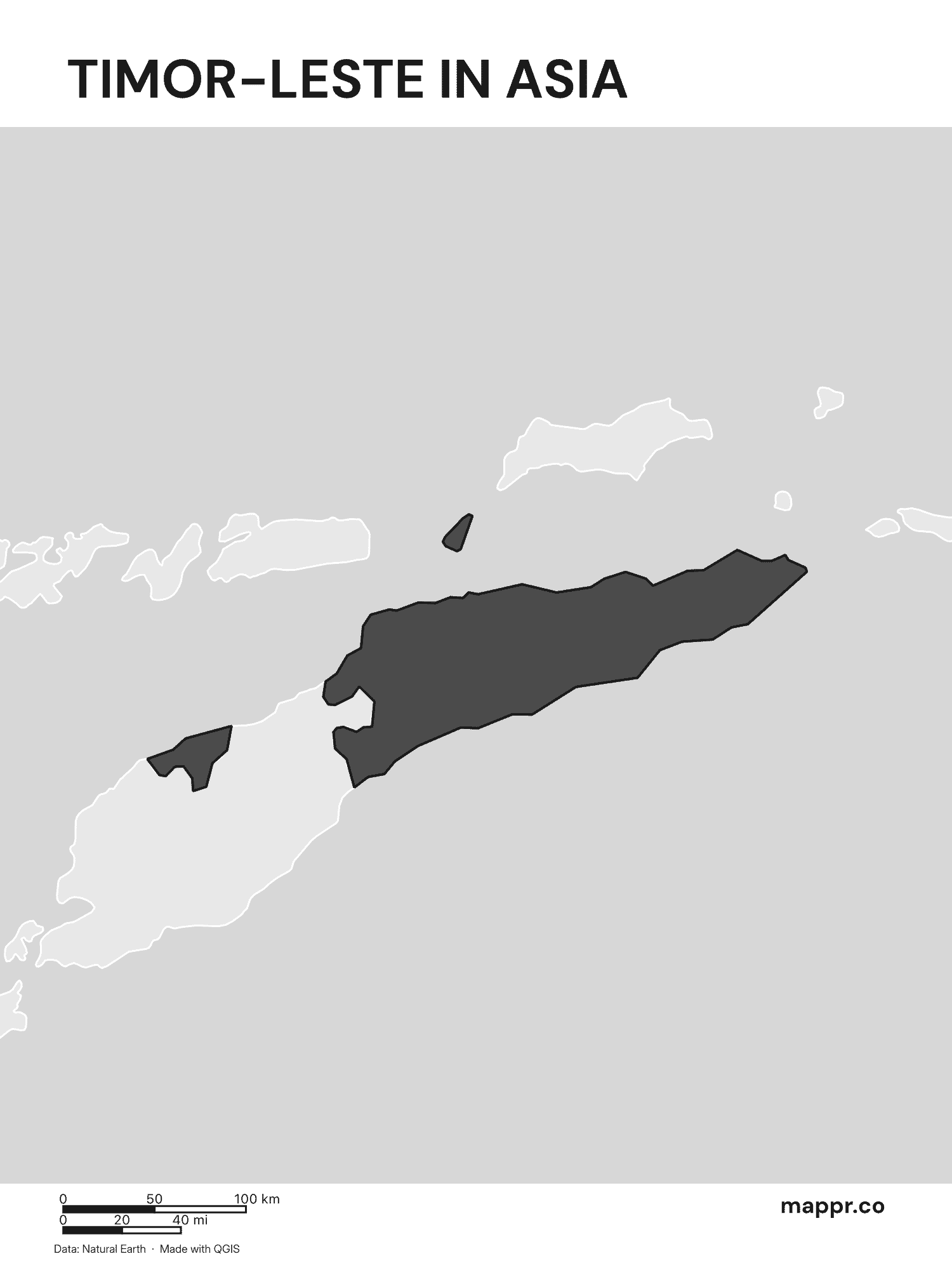 Timor-Leste Maps — Free Printable Maps of Timor-Leste | Mappr