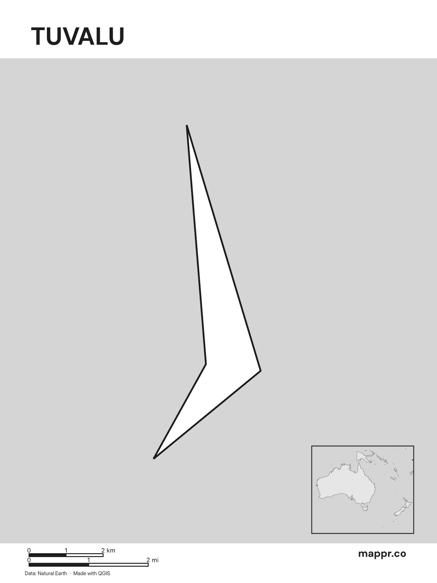 Tuvalu Maps — Free Printable Maps of Tuvalu | Mappr