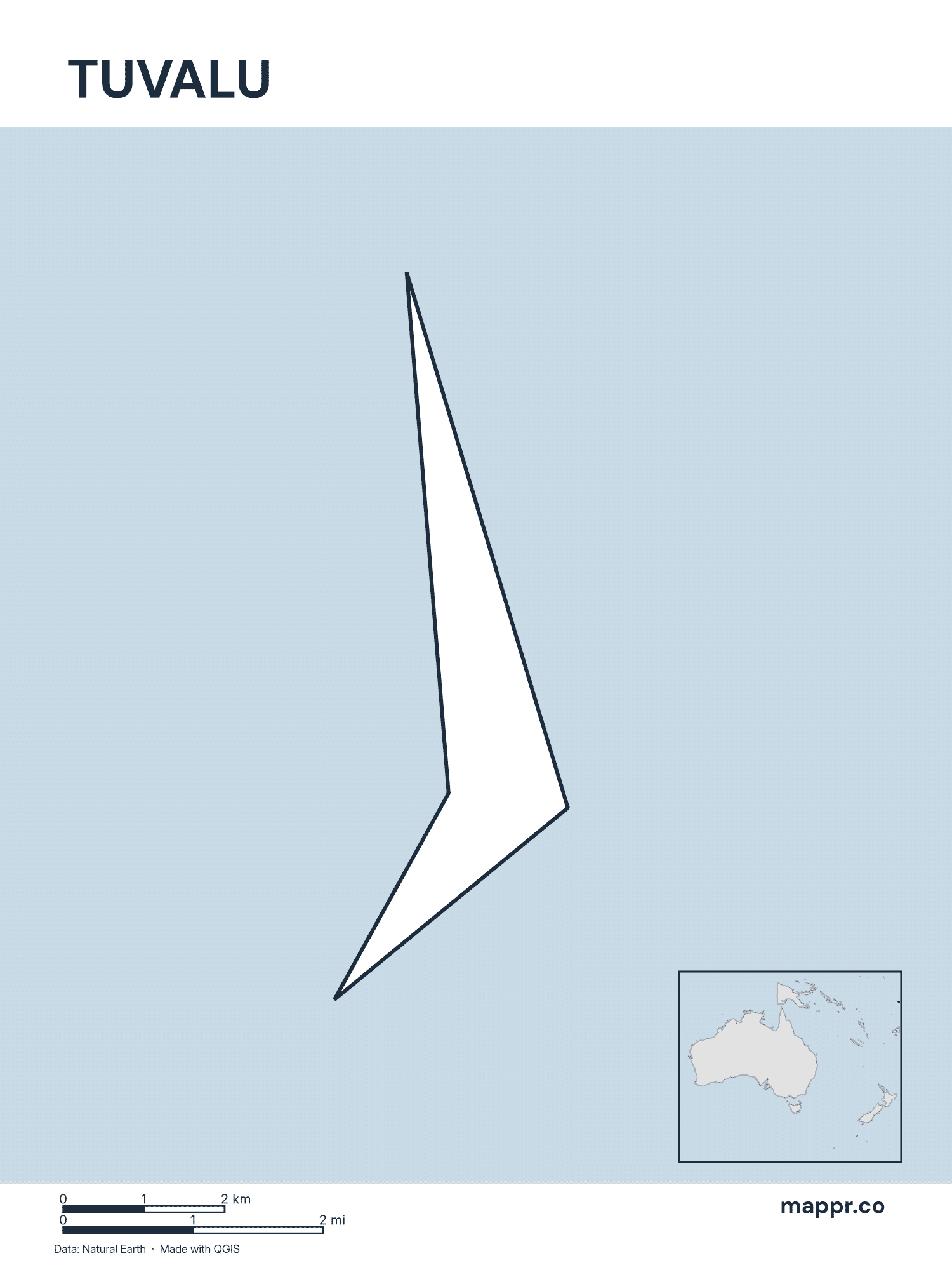Tuvalu Maps — Free Printable Maps of Tuvalu | Mappr
