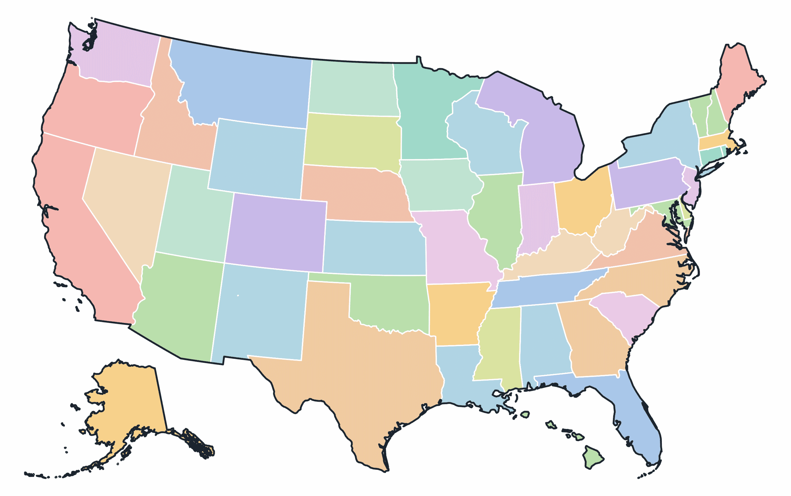 United States Blank Maps