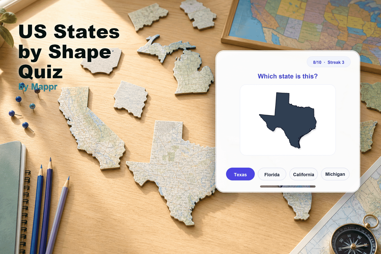 US States by Shape Quiz