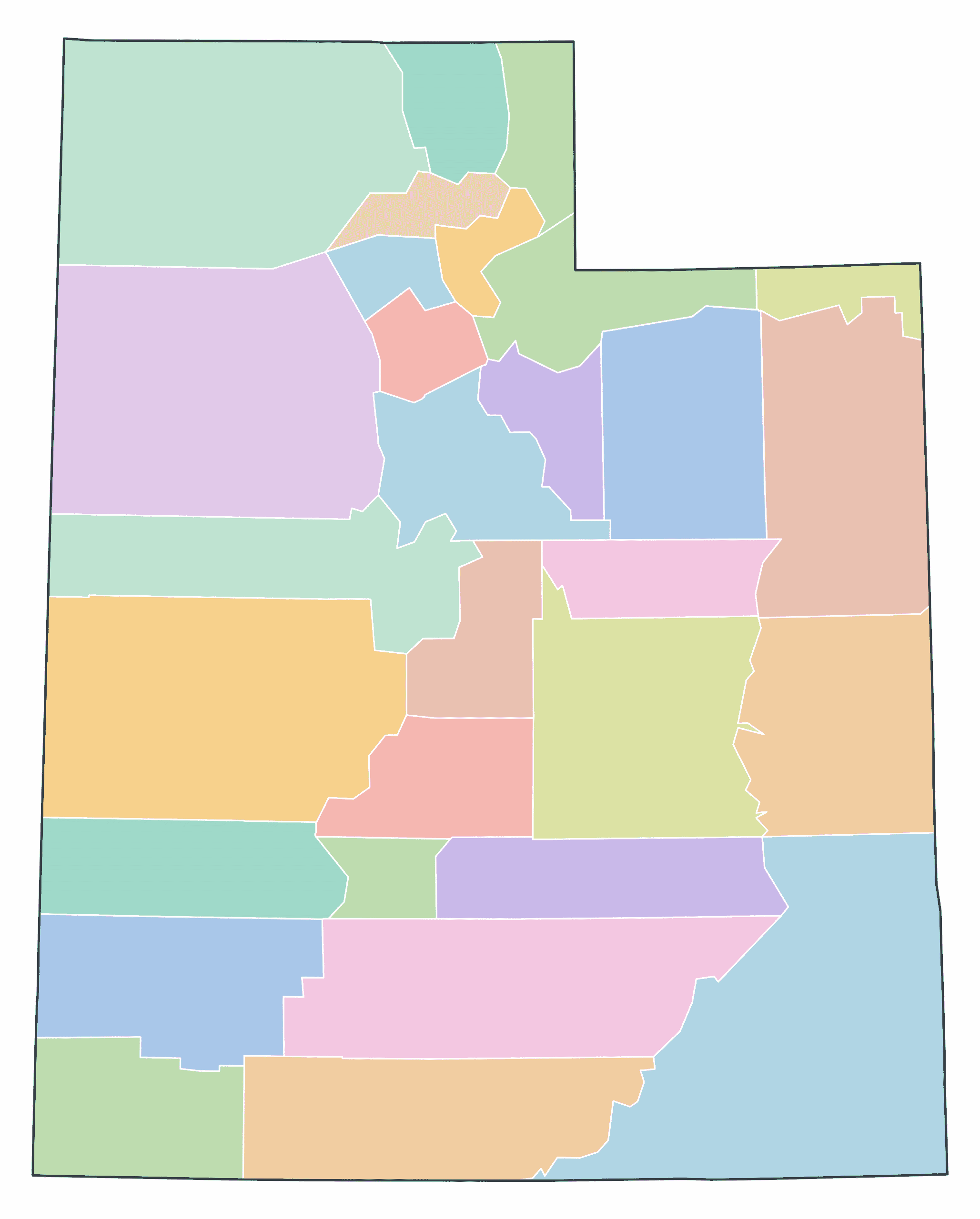 Utah Blank Maps