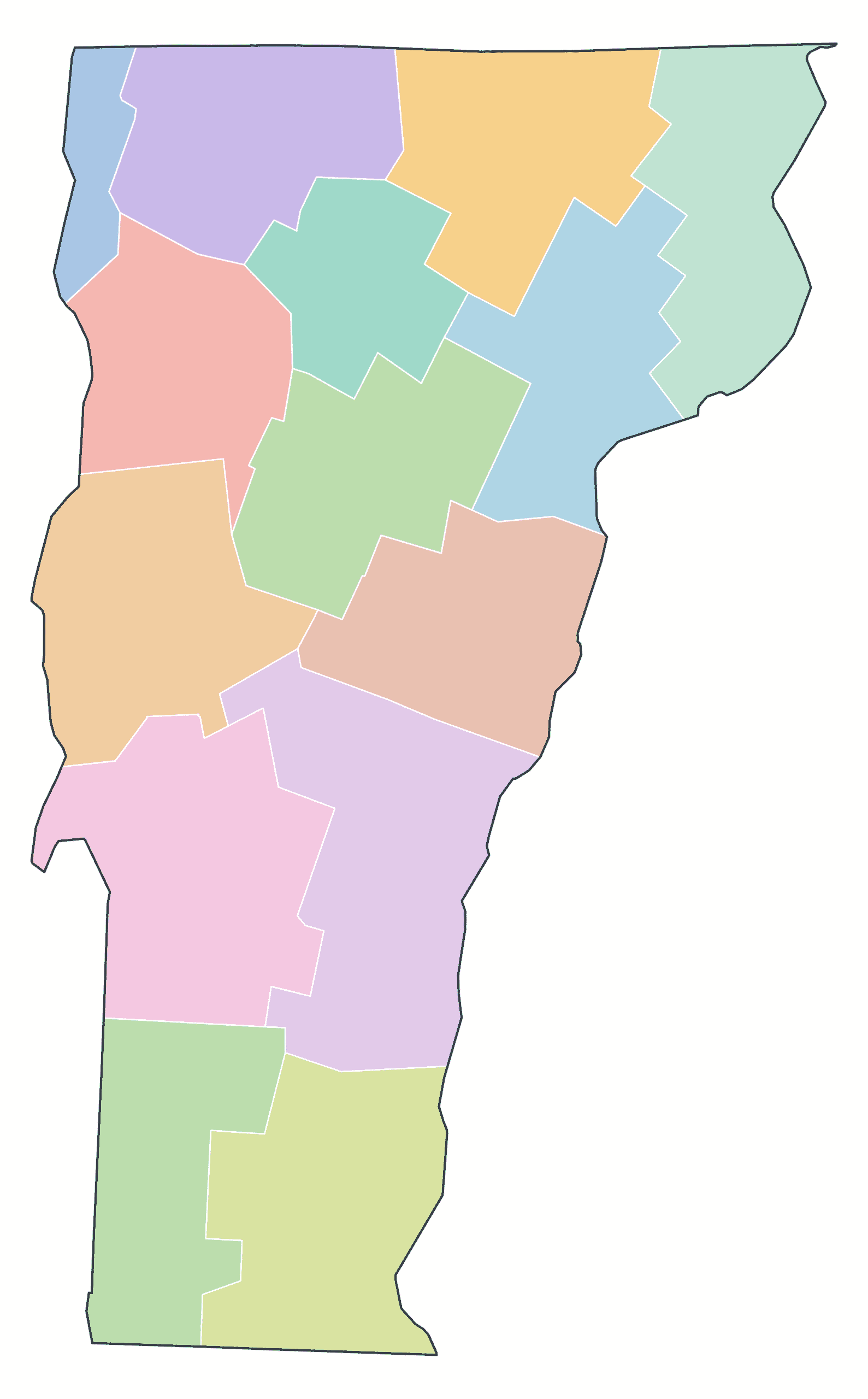 Vermont Blank Maps