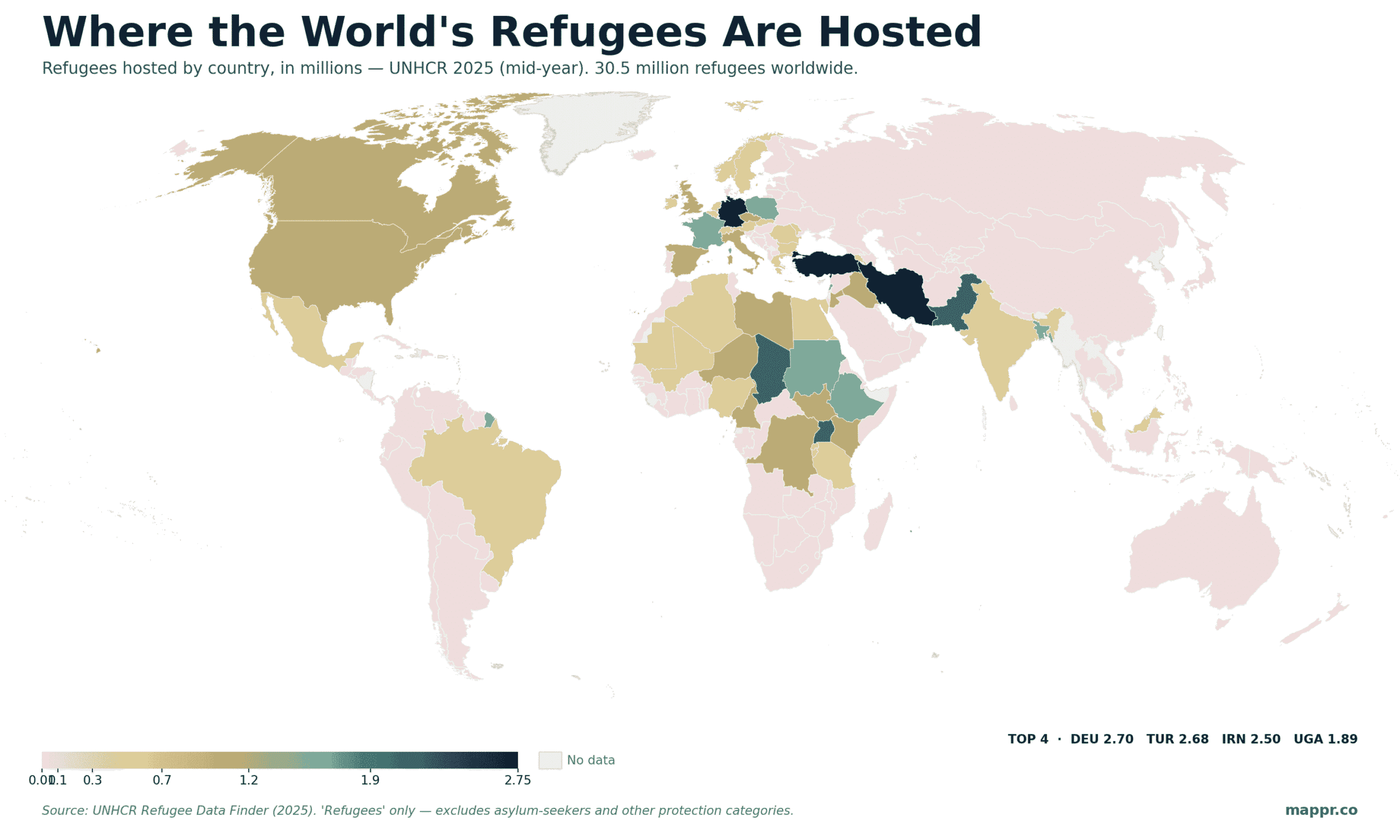 Mapped: Where the World’s Refugees Are Hosted — World Refugee Day 2026