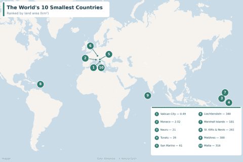 Smaller World Map Thematic Maps | Mappr