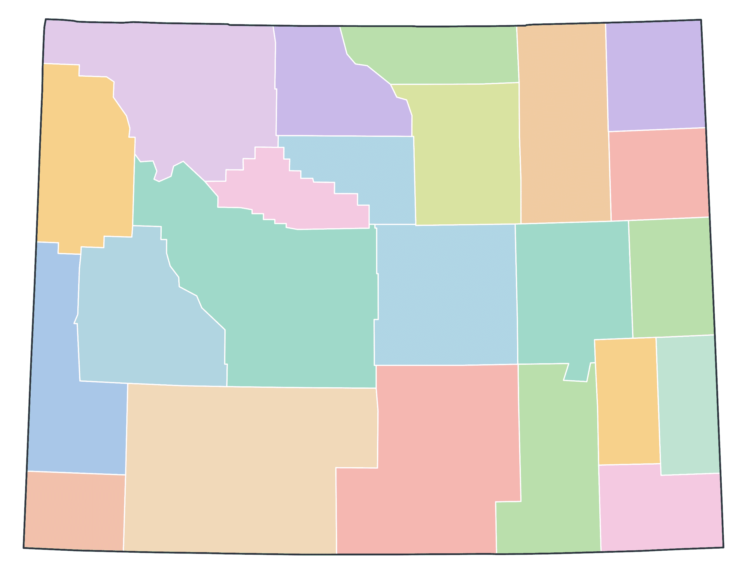 Wyoming Blank Maps