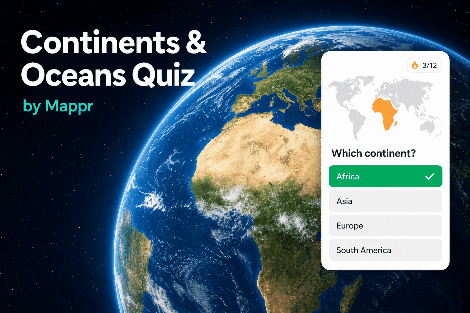 Continents and Oceans Quiz
