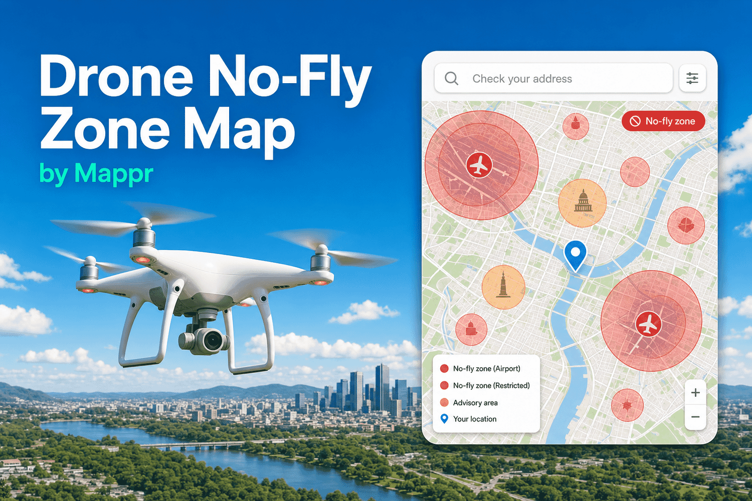 US Drone No-Fly Zone Map