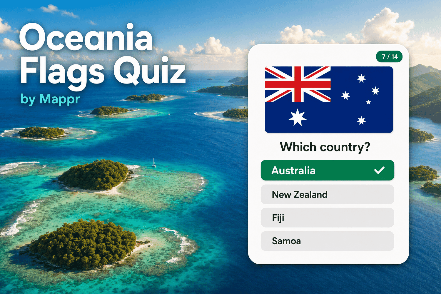 Oceania Flags Quiz