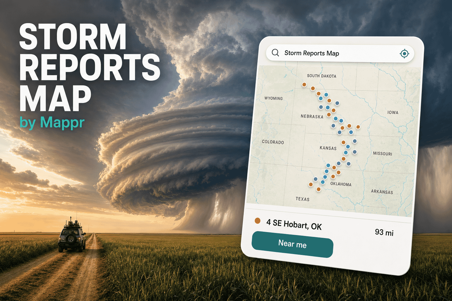 US Storm Reports Map — Live Tornado, Hail & Wind Reports