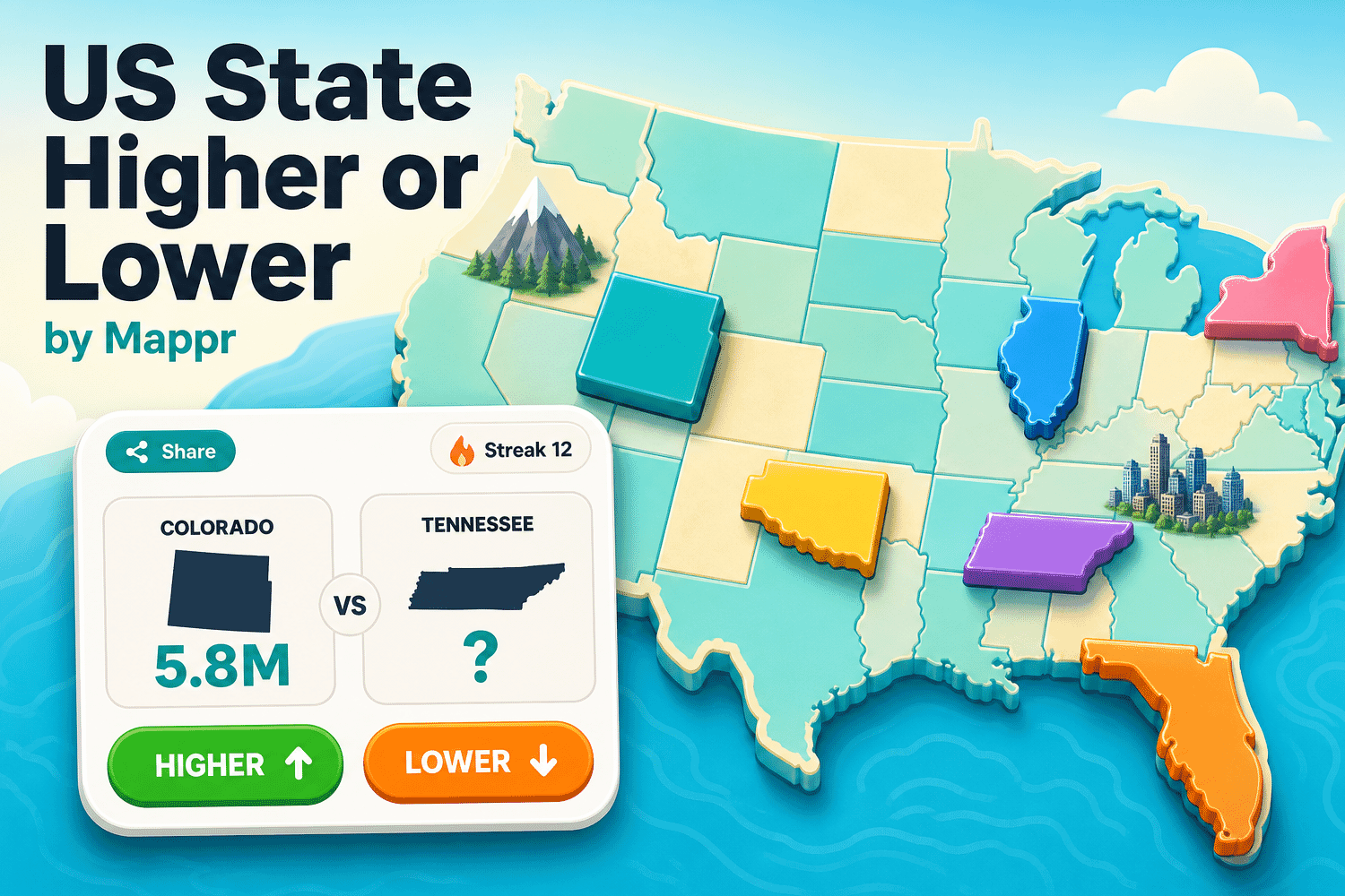 US State Higher or Lower
