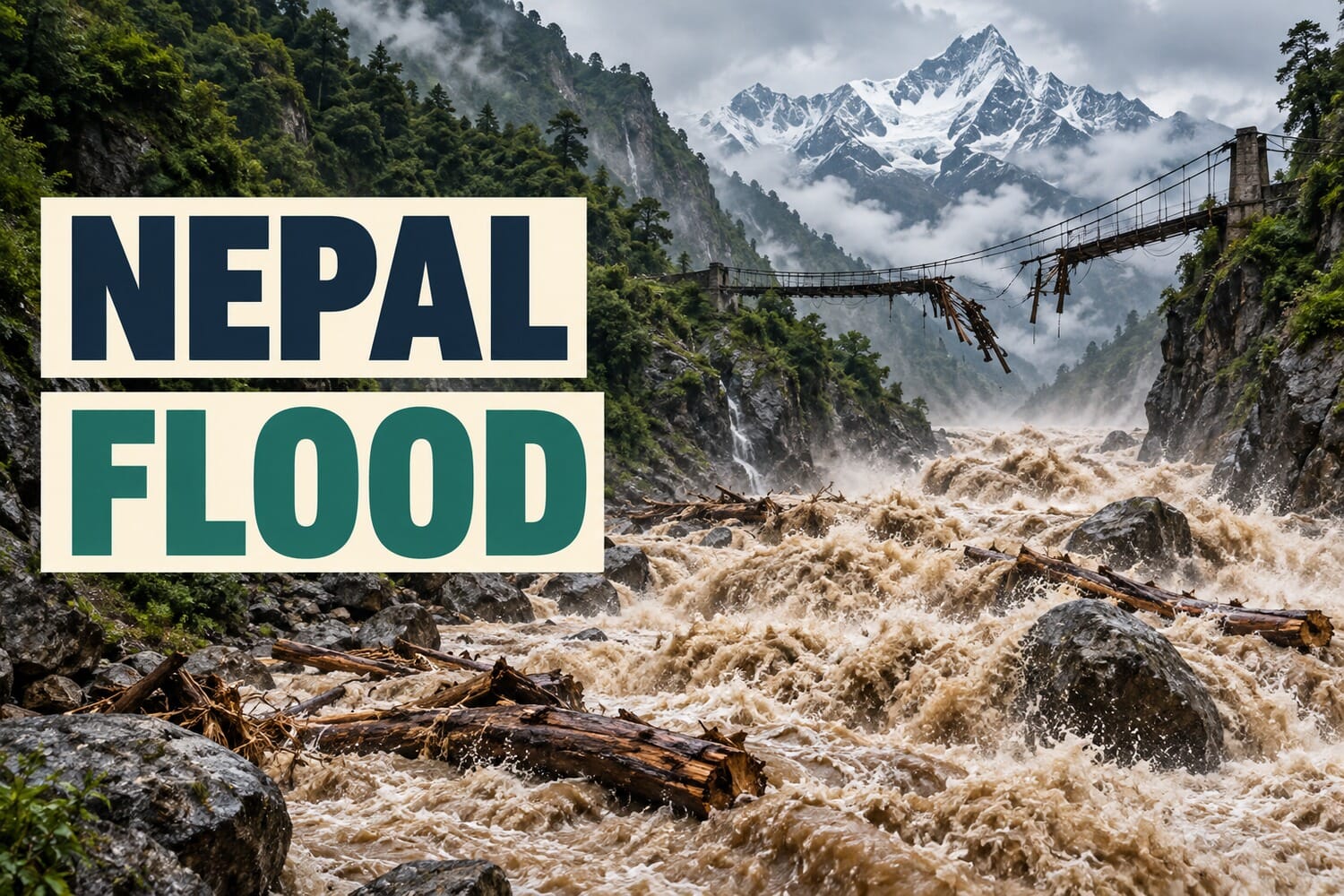 Nepal Flood Map: A Landslide Dam Bursts on the Manaslu Trek Route